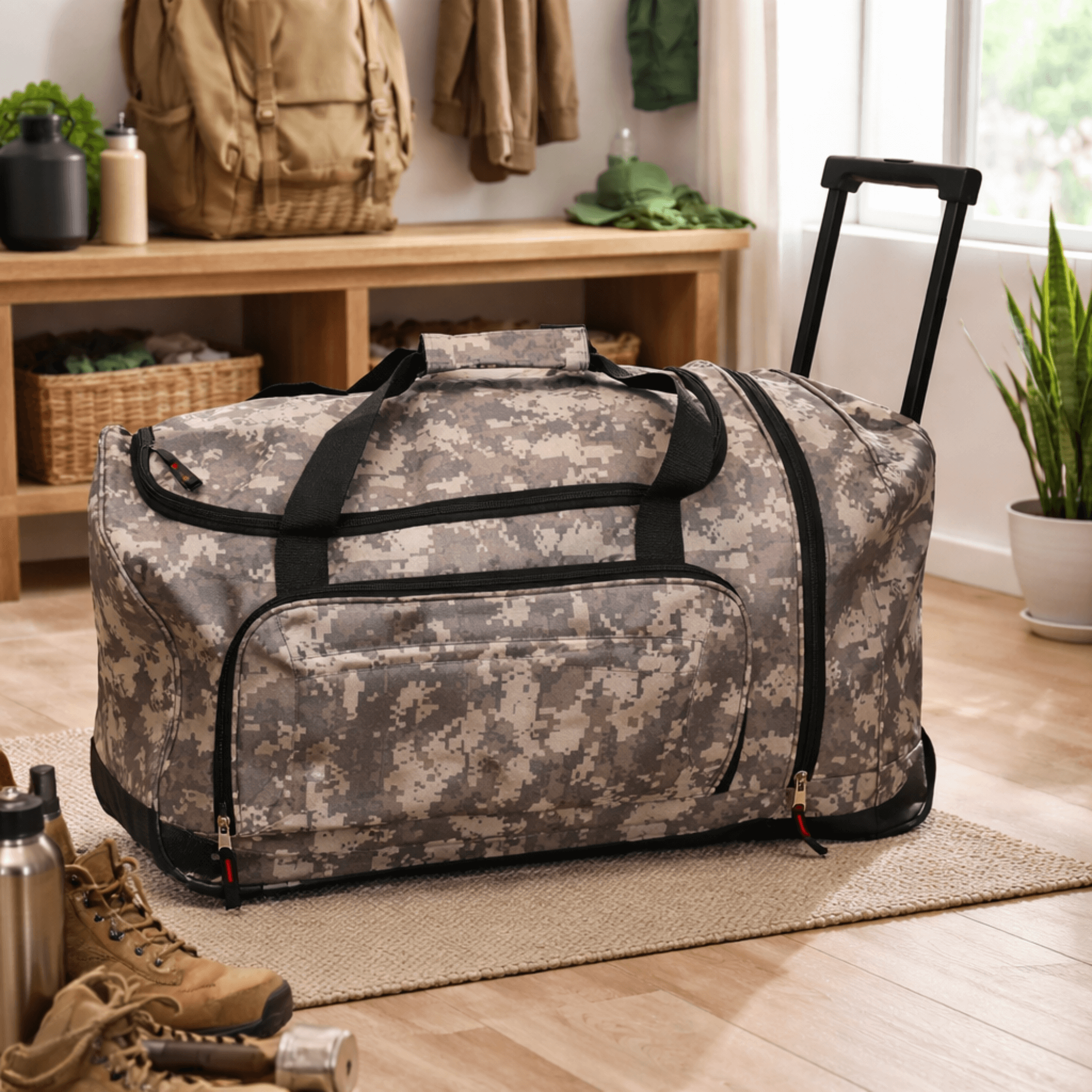 Tactical Survival Bag With Wheels Emergency Gear