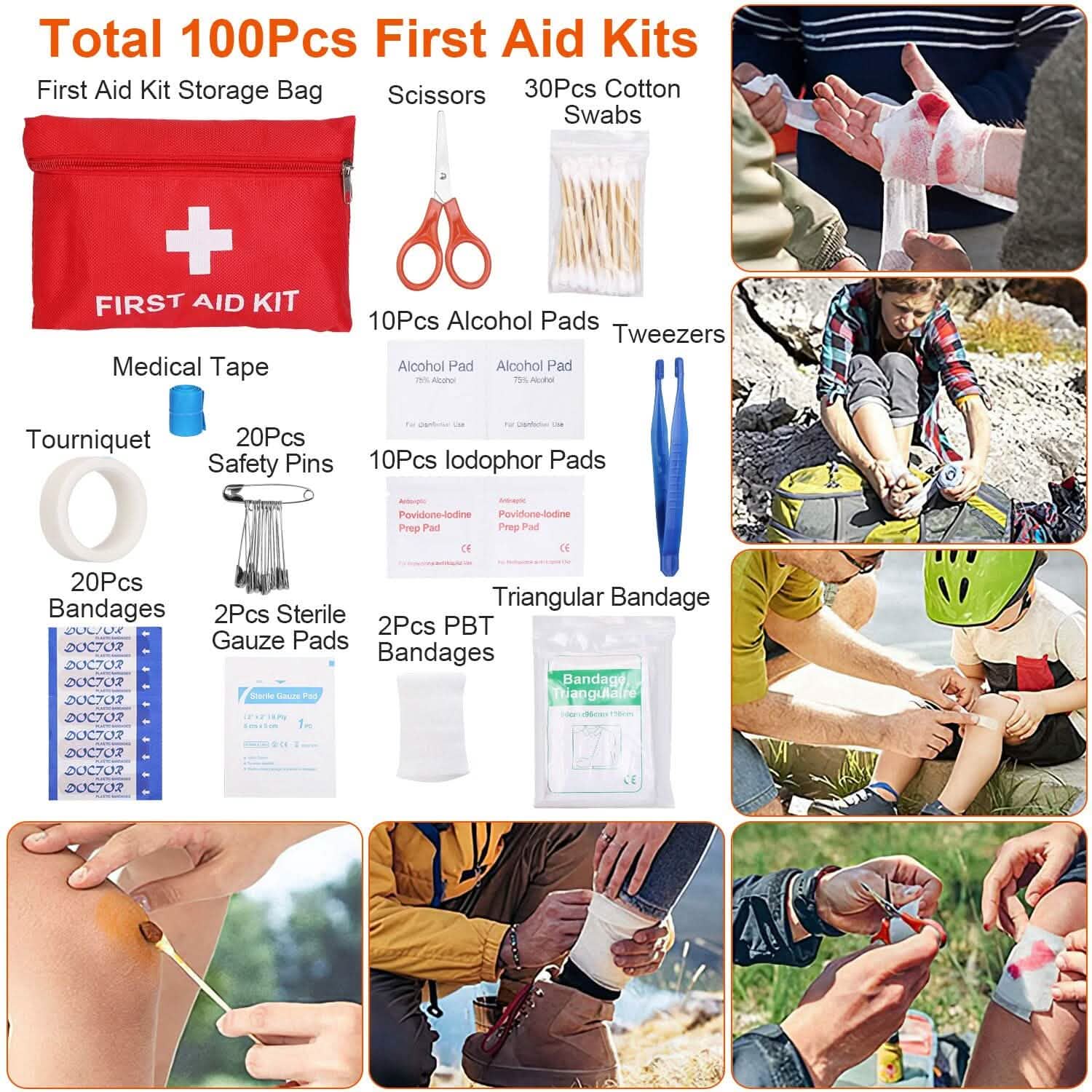 125-Piece Tactical Emergency Survival Gear Kit Outdoor