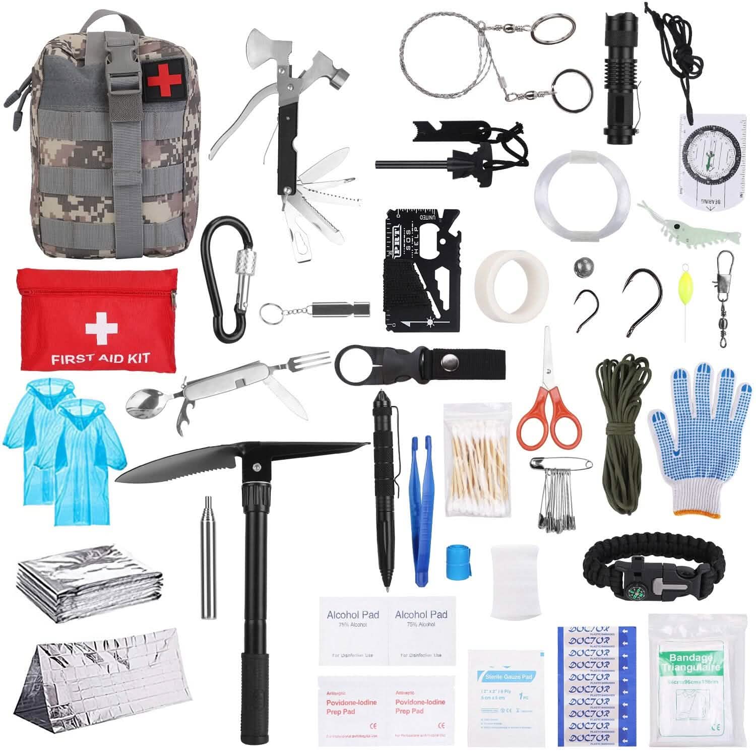 125-Piece Tactical Emergency Survival Gear Kit Outdoor