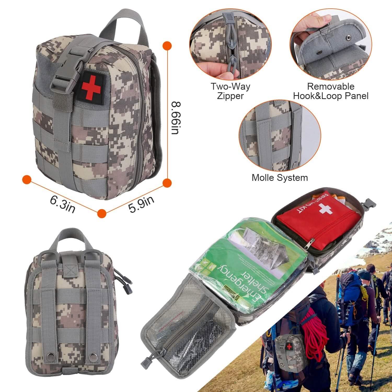 125-Piece Tactical Emergency Survival Gear Kit Outdoor