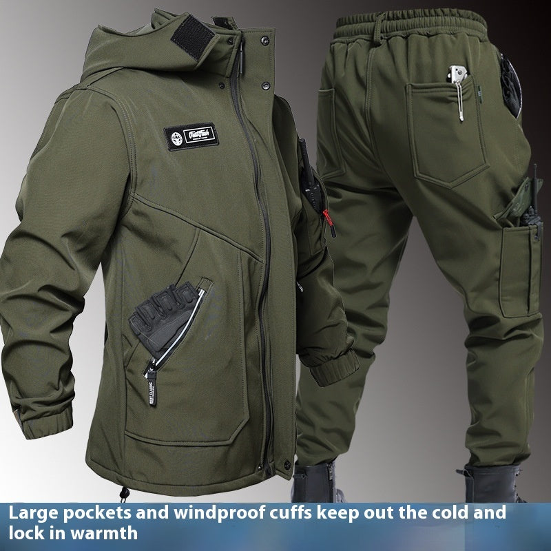 Fleece-Lined Waterproof Jacket Suit