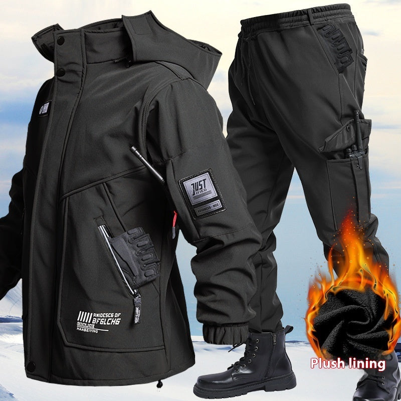 Fleece-Lined Waterproof Jacket Suit