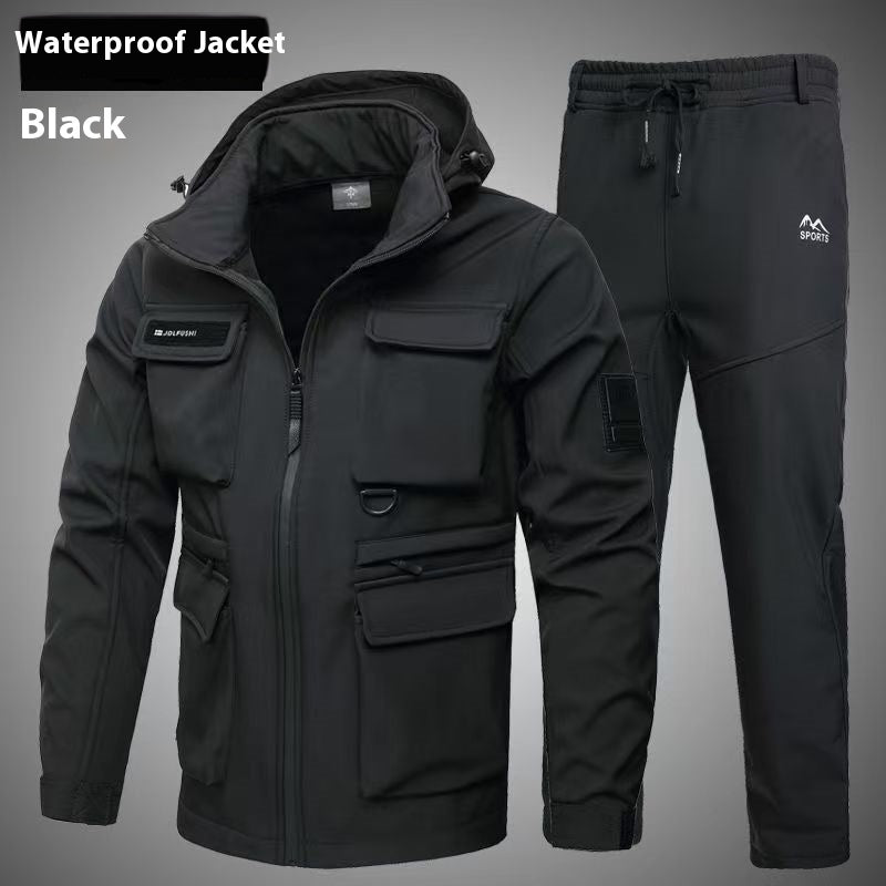 Fleece-Lined Waterproof Jacket Suit