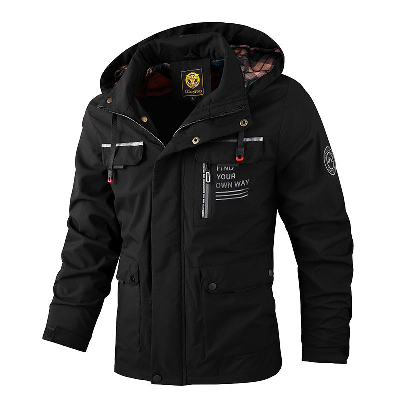 Men's Waterproof Hooded Soft Shell Jacket