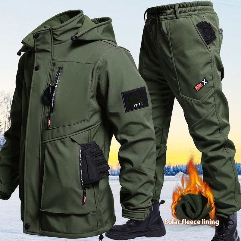 Fleece-Lined Waterproof Jacket Suit