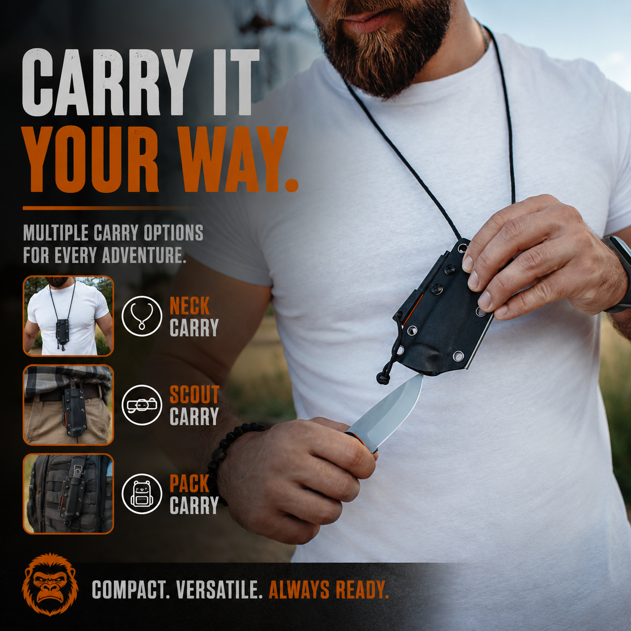 Redline Compact Survival Knife Fire Starter Kit