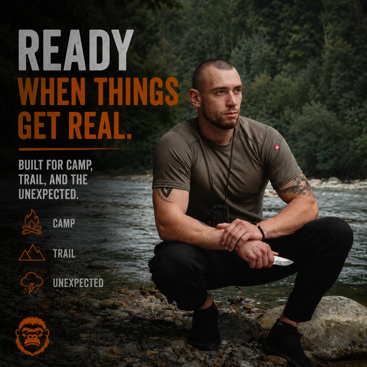 Redline Compact Survival Knife Fire Starter Kit