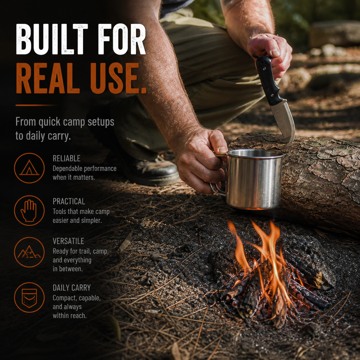 Redline Compact Survival Knife Fire Starter Kit