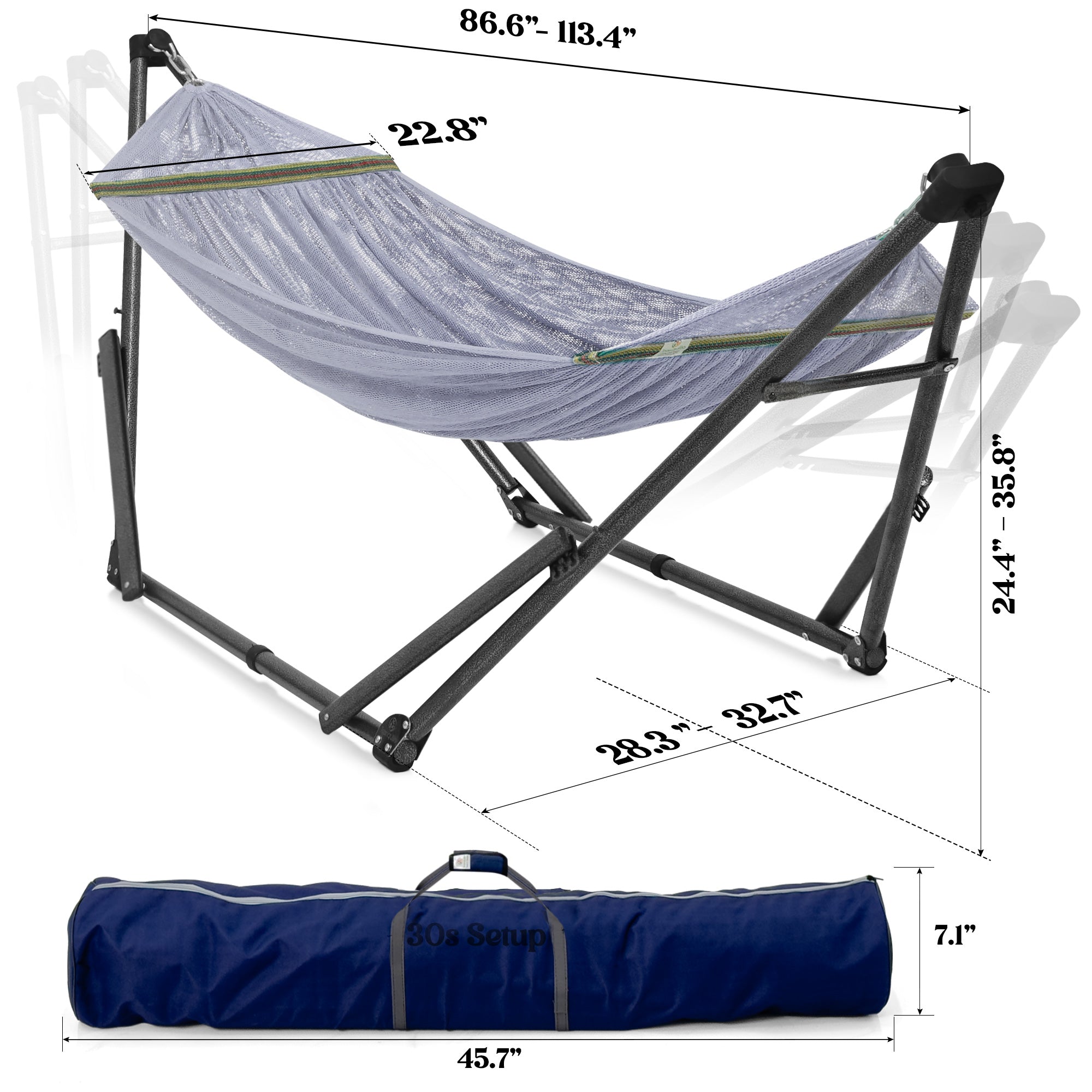 Uniki Collapsible Hammock Stand Outdoor Relaxation