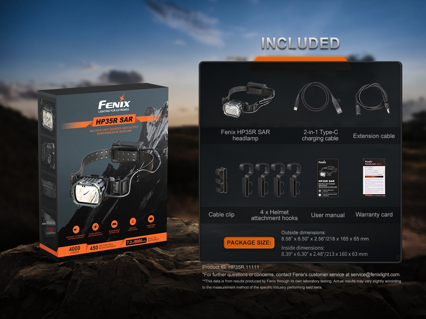 HP35R Search Rescue Rechargeable LED Headlamp