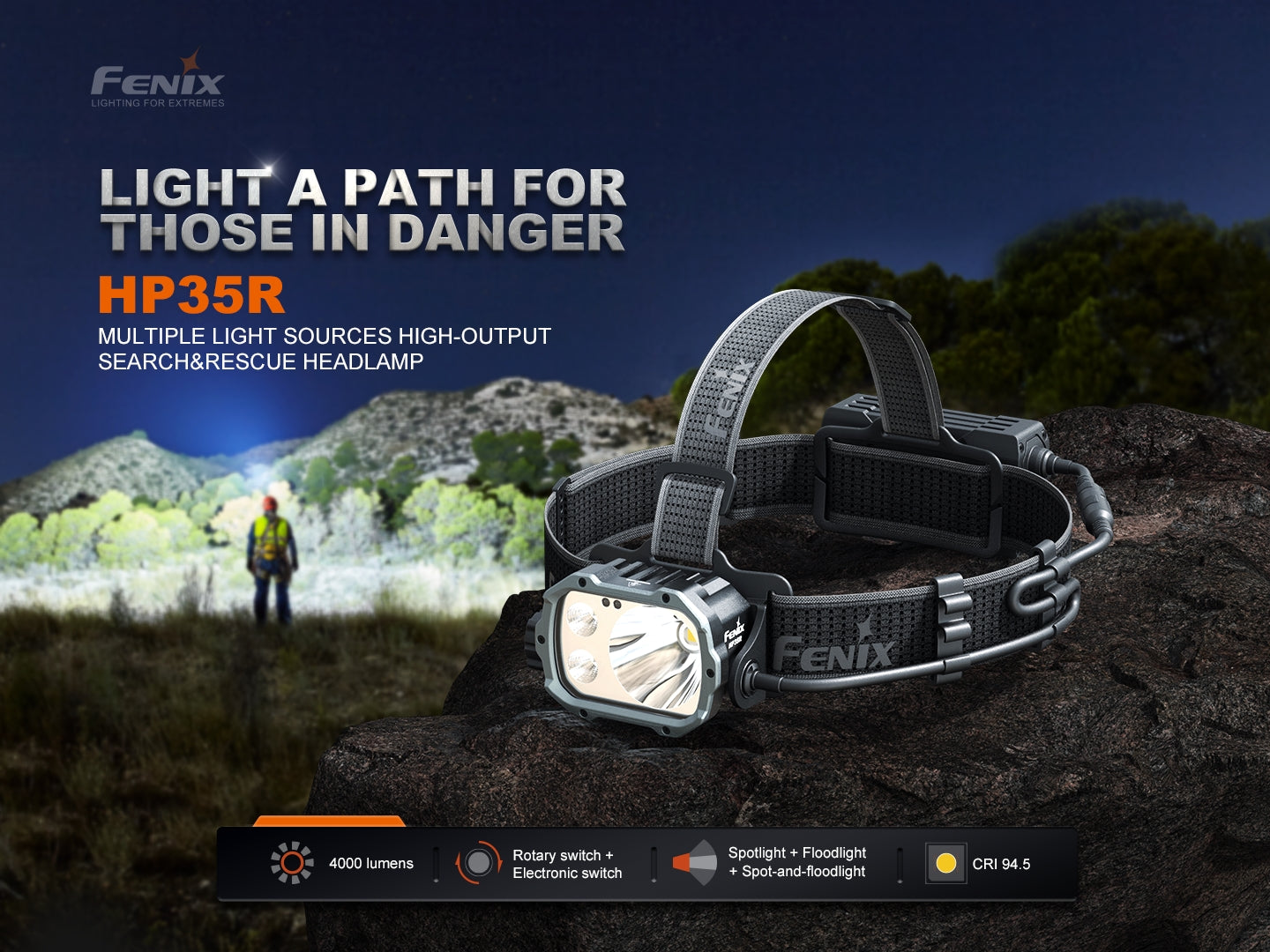 HP35R Search Rescue Rechargeable LED Headlamp