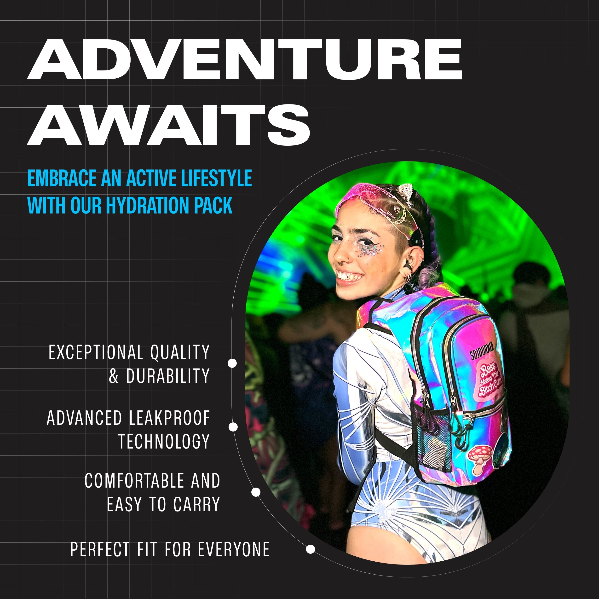 Medium Hydration Pack Backpack Outdoor Adventure Gear