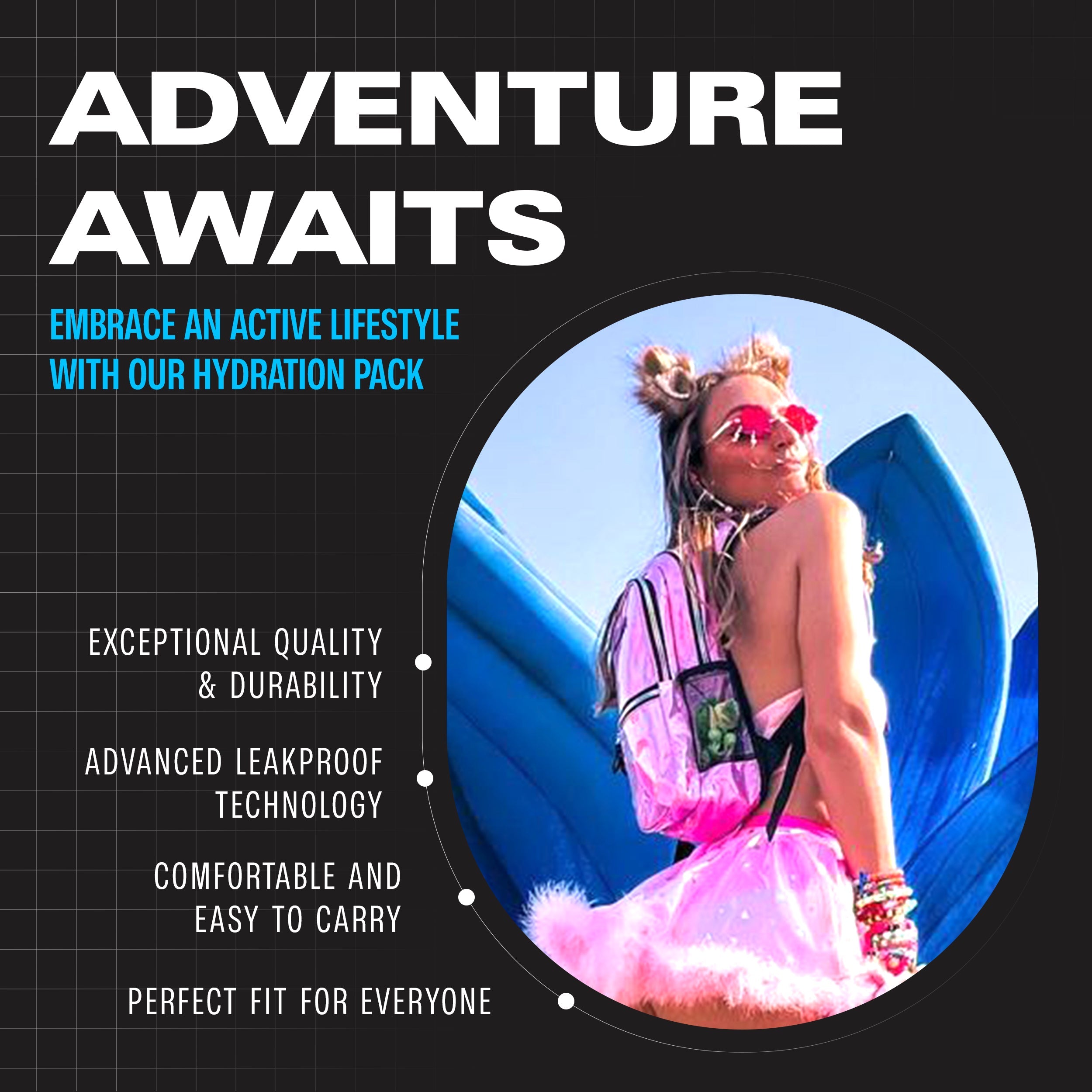 Medium Hydration Pack Backpack Outdoor Adventure Gear