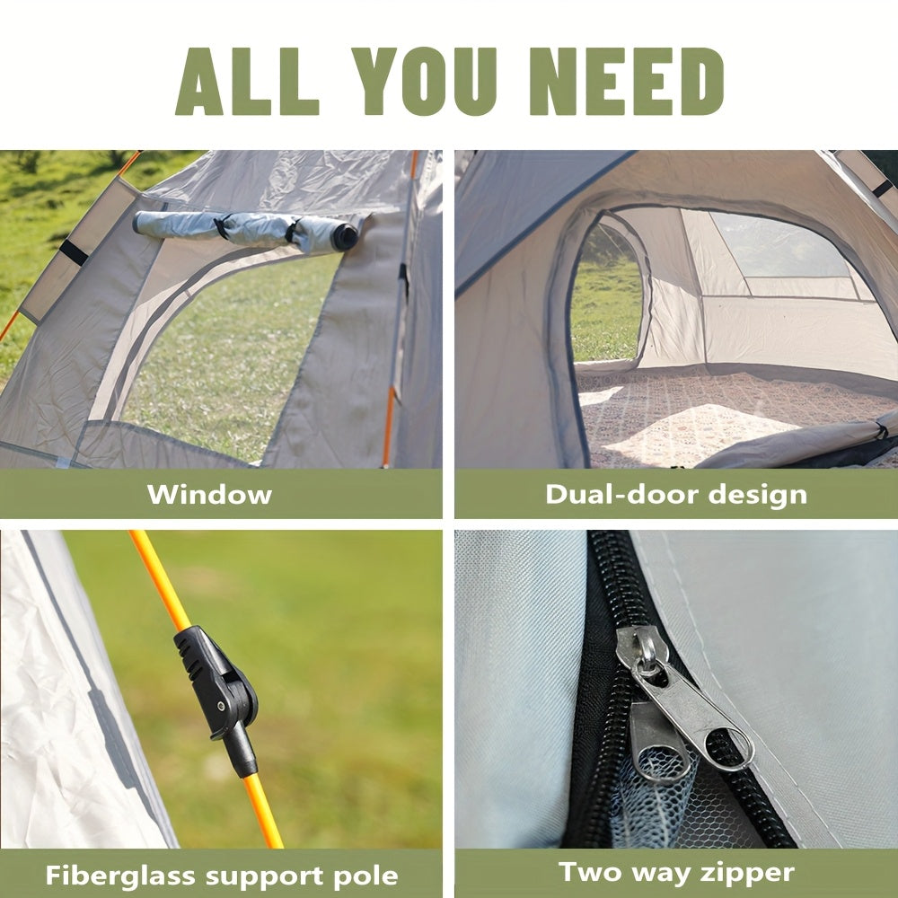 3-4 Person Instant Pop Up Waterproof Camping Tent