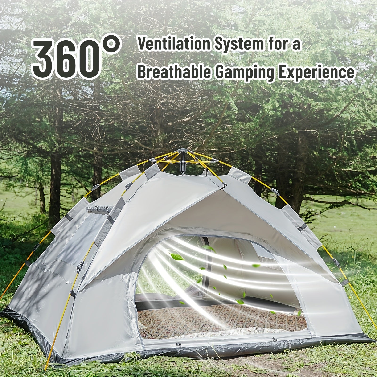 3-4 Person Instant Pop Up Waterproof Camping Tent