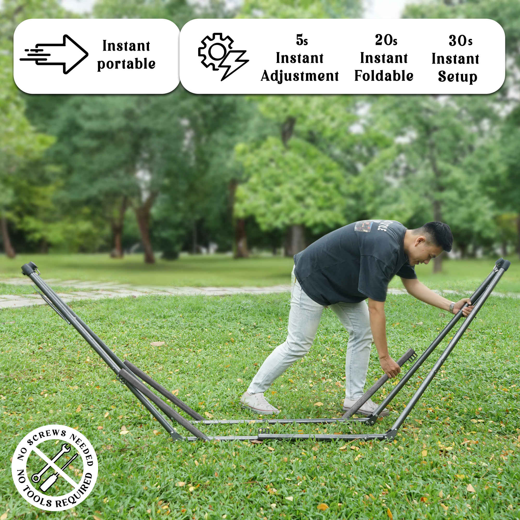Uniki Collapsible Hammock Stand Outdoor Relaxation
