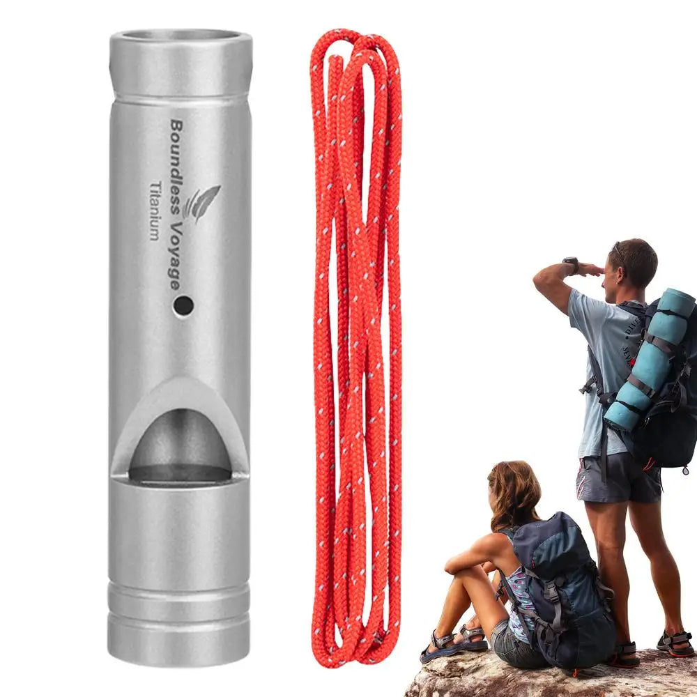 Titanium Survival Whistle Ultralight Loud Safety Tool
