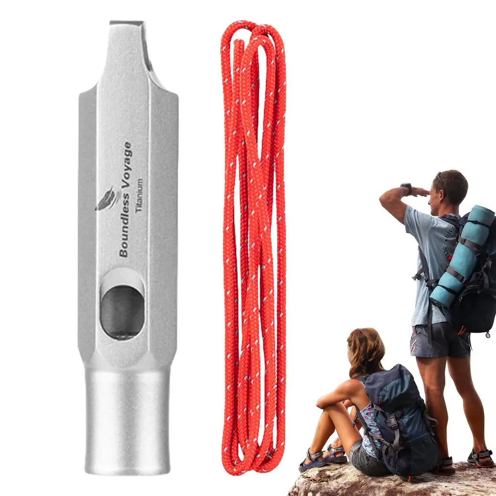 Titanium Survival Whistle Ultralight Loud Safety Tool