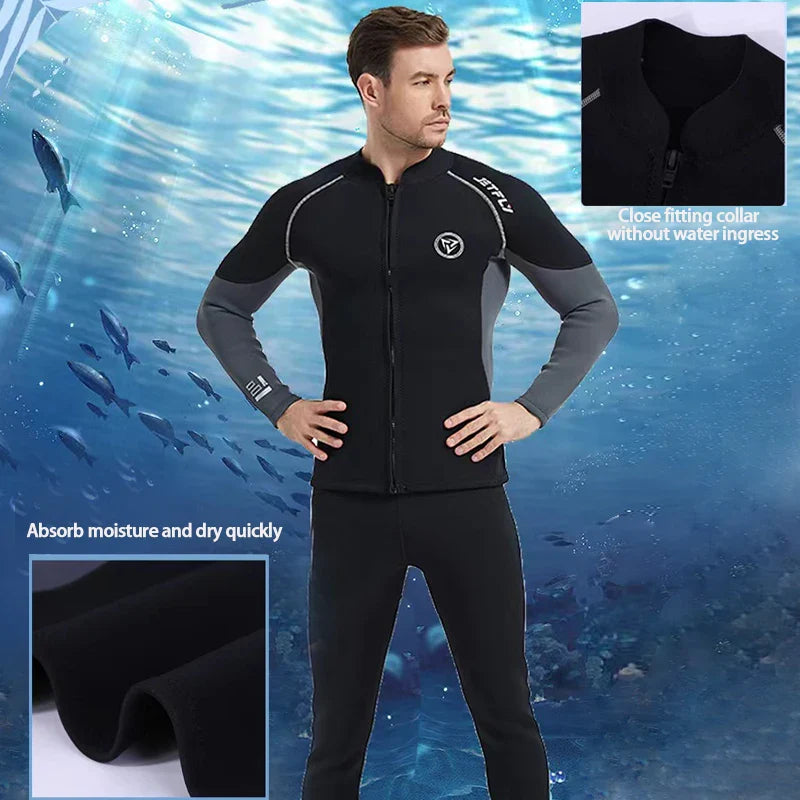 3mm/2mm Neoprene Wetsuit Jacket & Pants Set