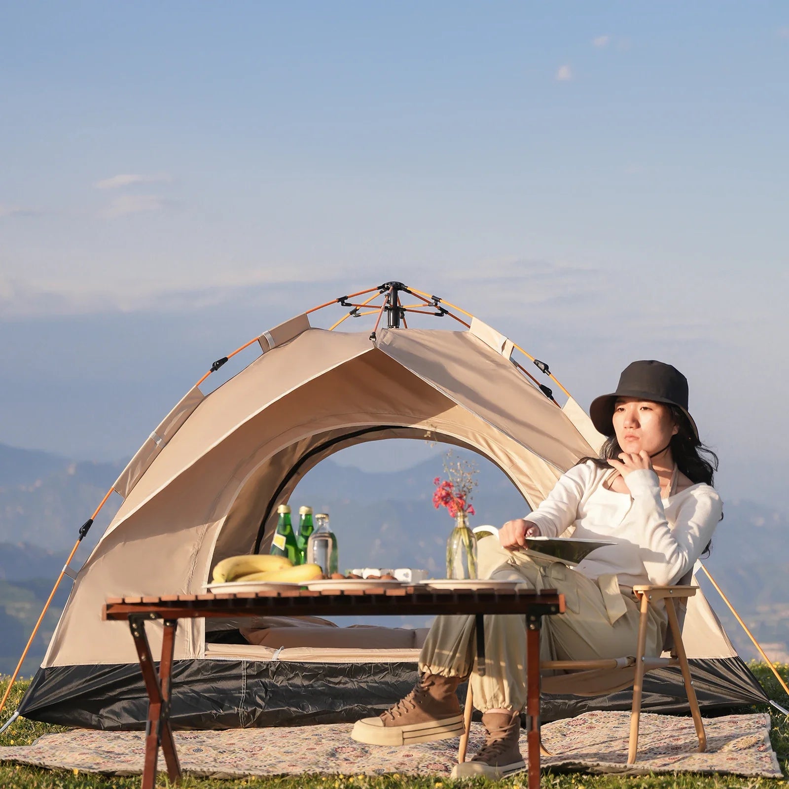 Windproof Family Camping Tent Easy Setup