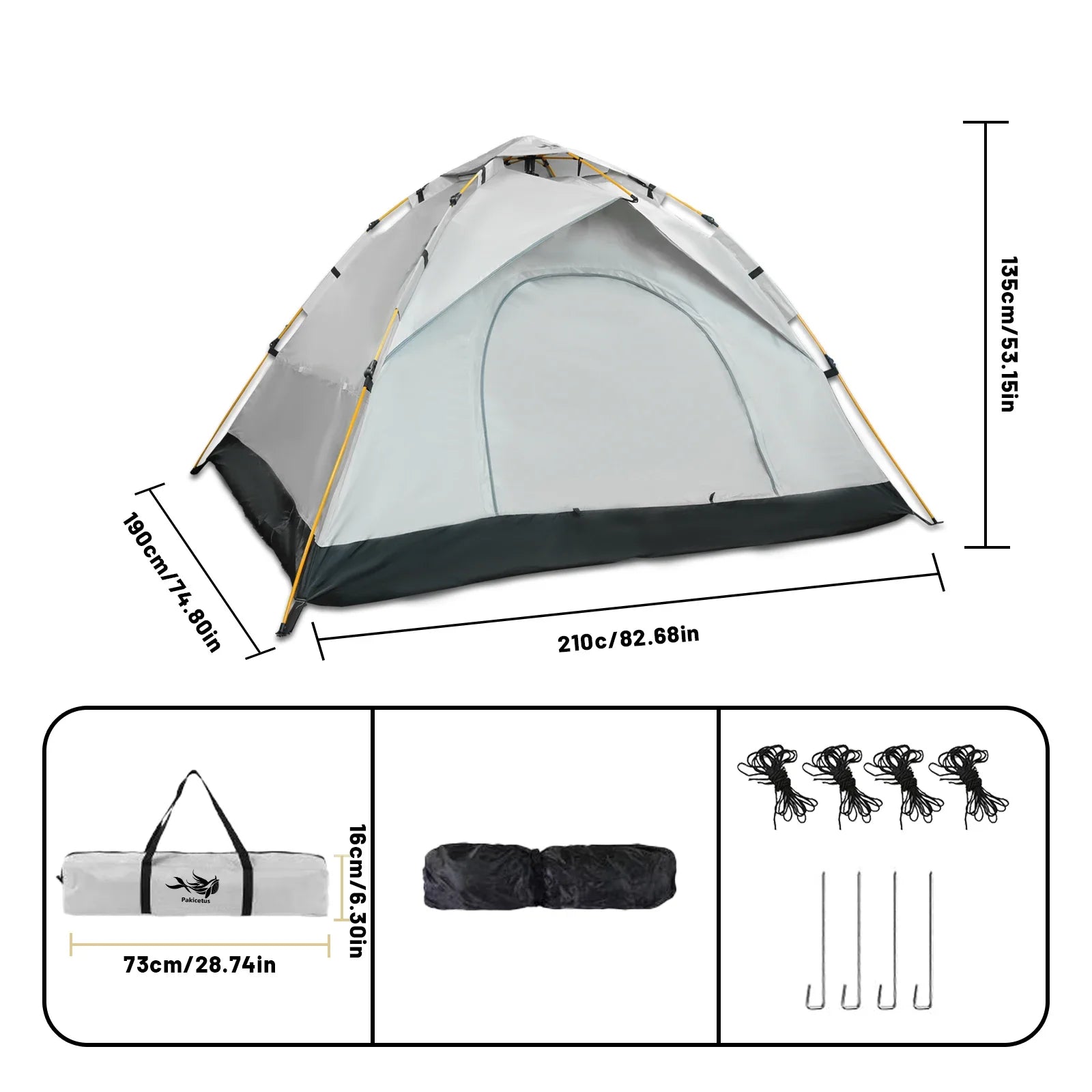 Windproof Family Camping Tent Easy Setup