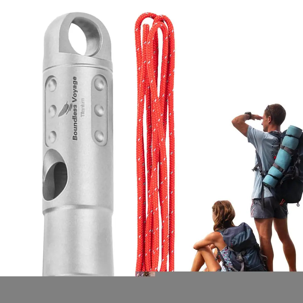 Titanium Survival Whistle Ultralight Loud Safety Tool