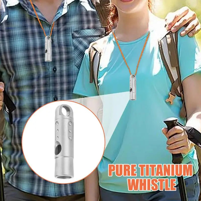 Titanium Survival Whistle Ultralight Loud Safety Tool