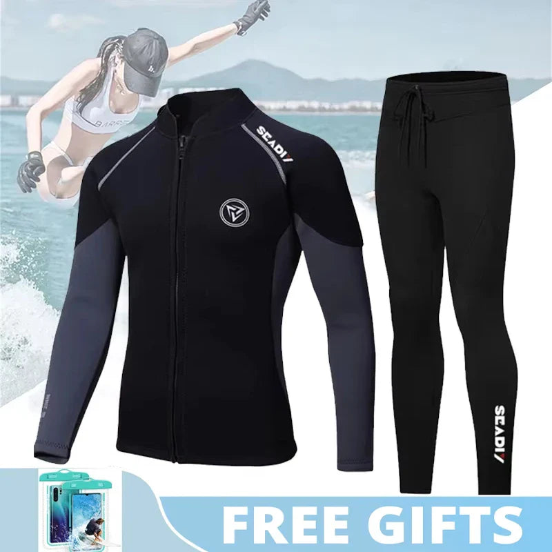 3mm/2mm Neoprene Wetsuit Jacket & Pants Set