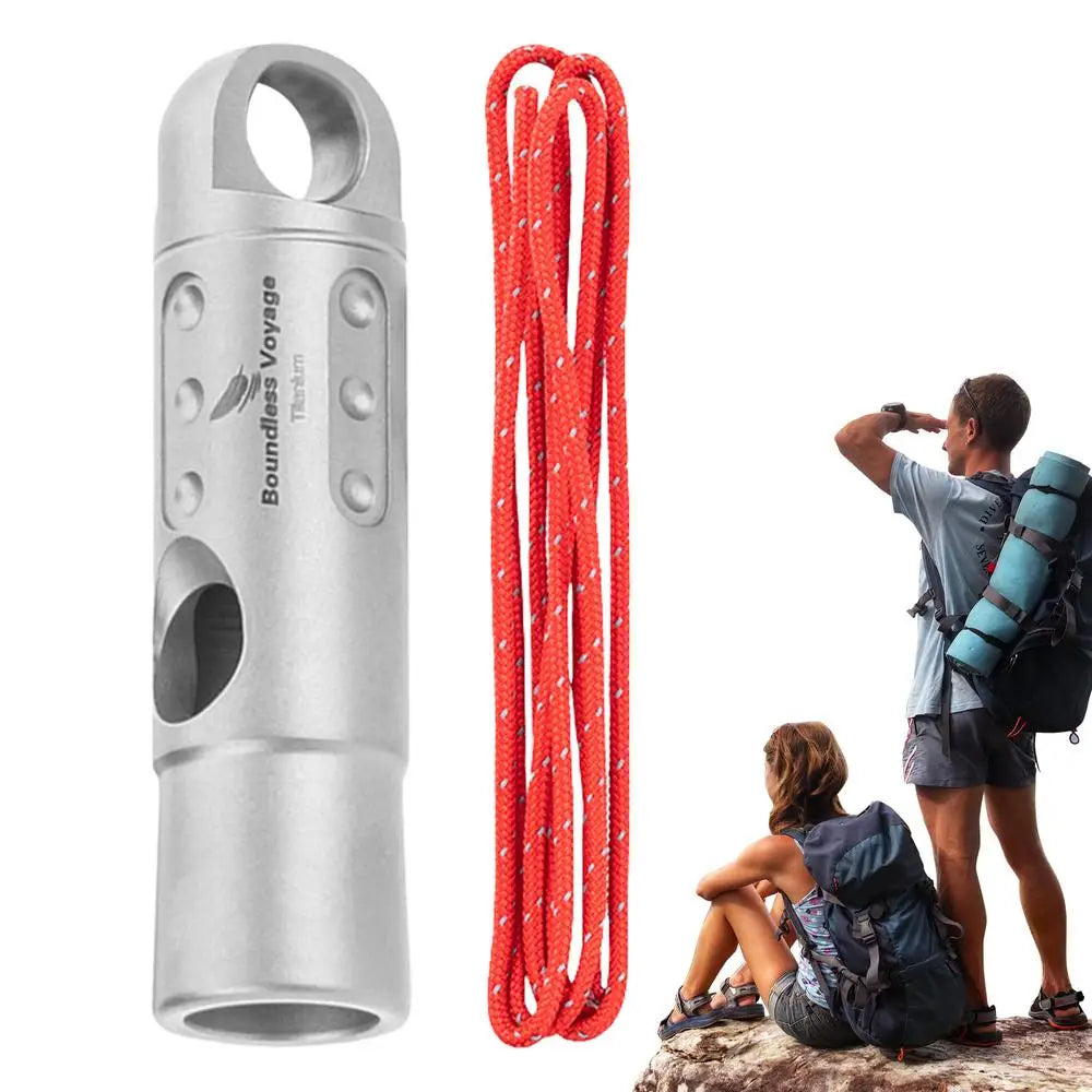 Titanium Survival Whistle Ultralight Loud Safety Tool