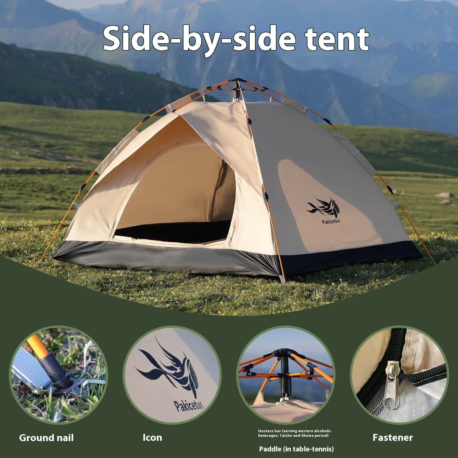 Windproof Family Camping Tent Easy Setup
