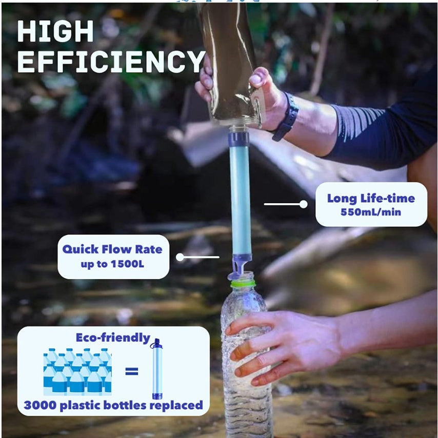 Portable Water Filter Straw For Outdoor Survival Travel