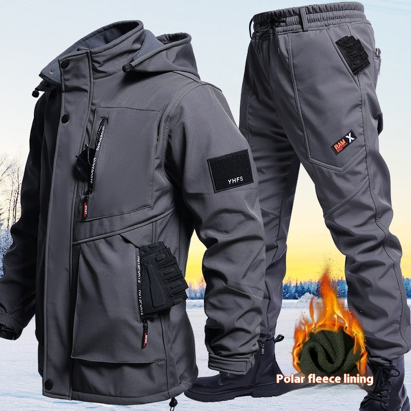 Fleece-Lined Waterproof Jacket Suit