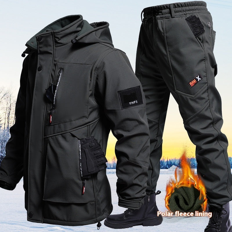 Fleece-Lined Waterproof Jacket Suit