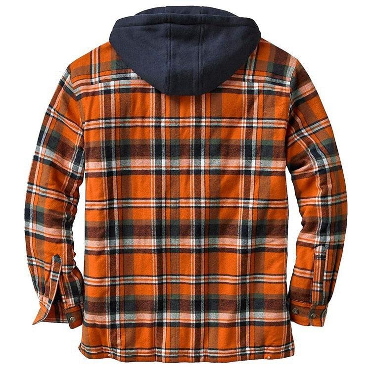 Men's Plaid Hooded Shirt Jacket