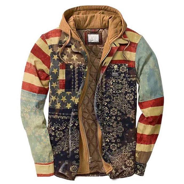 Men's Plaid Hooded Shirt Jacket