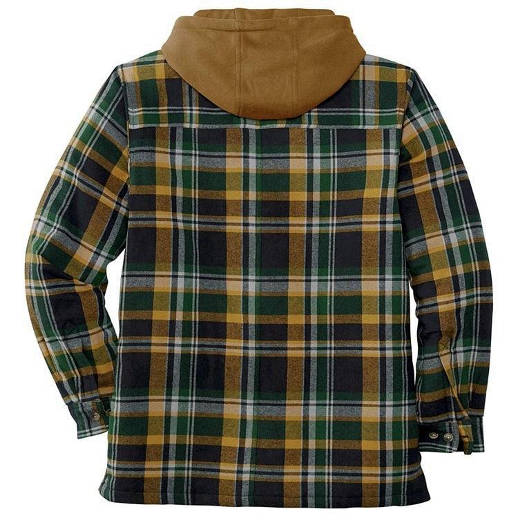 Men's Plaid Hooded Shirt Jacket
