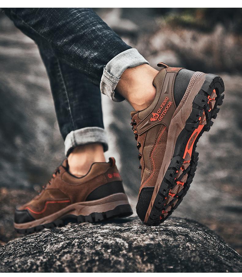 Men's Leather Low-Cut Hiking Shoes