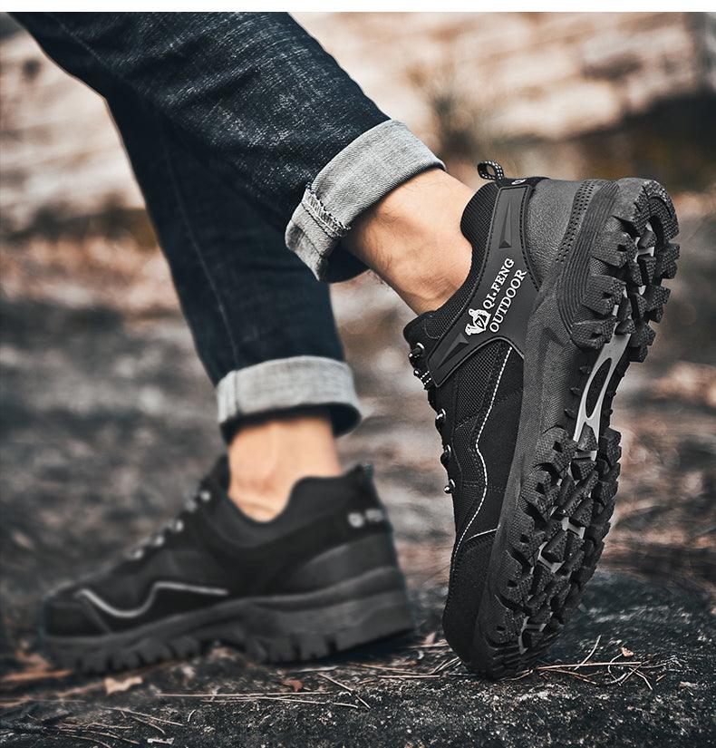 Men's Leather Low-Cut Hiking Shoes