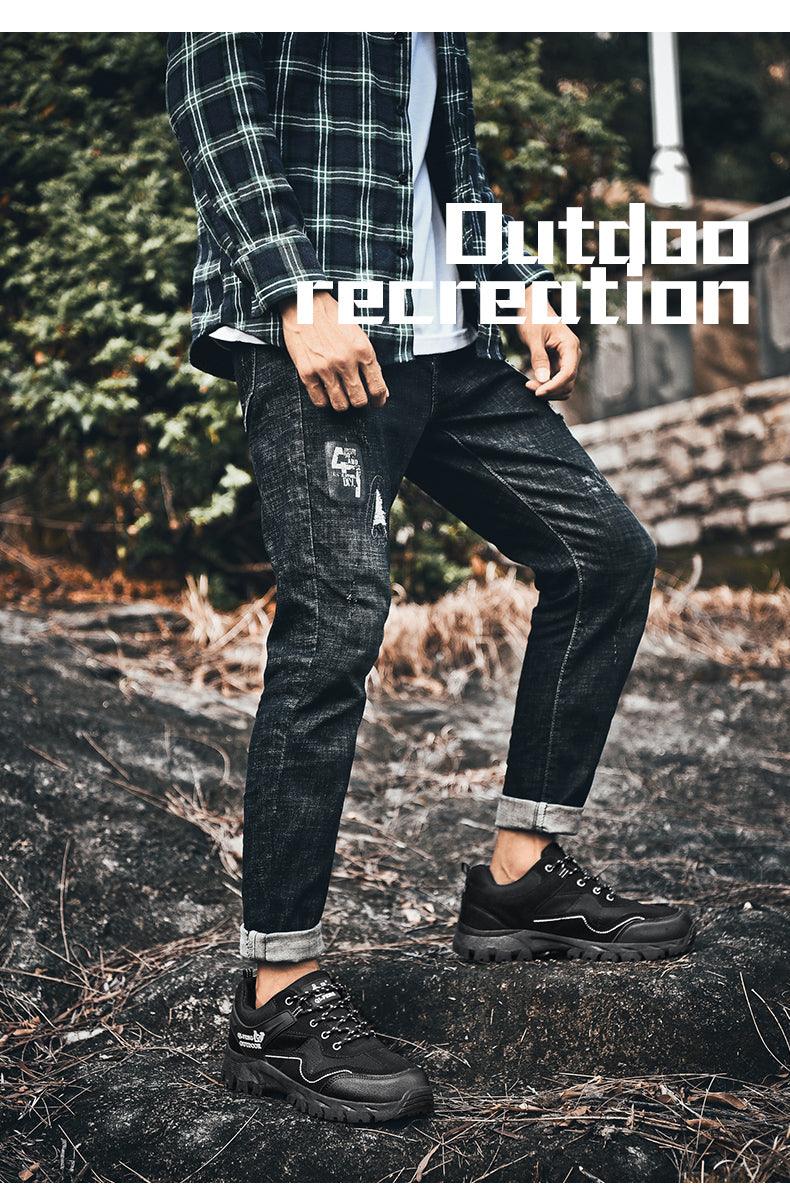 Men's Leather Low-Cut Hiking Shoes