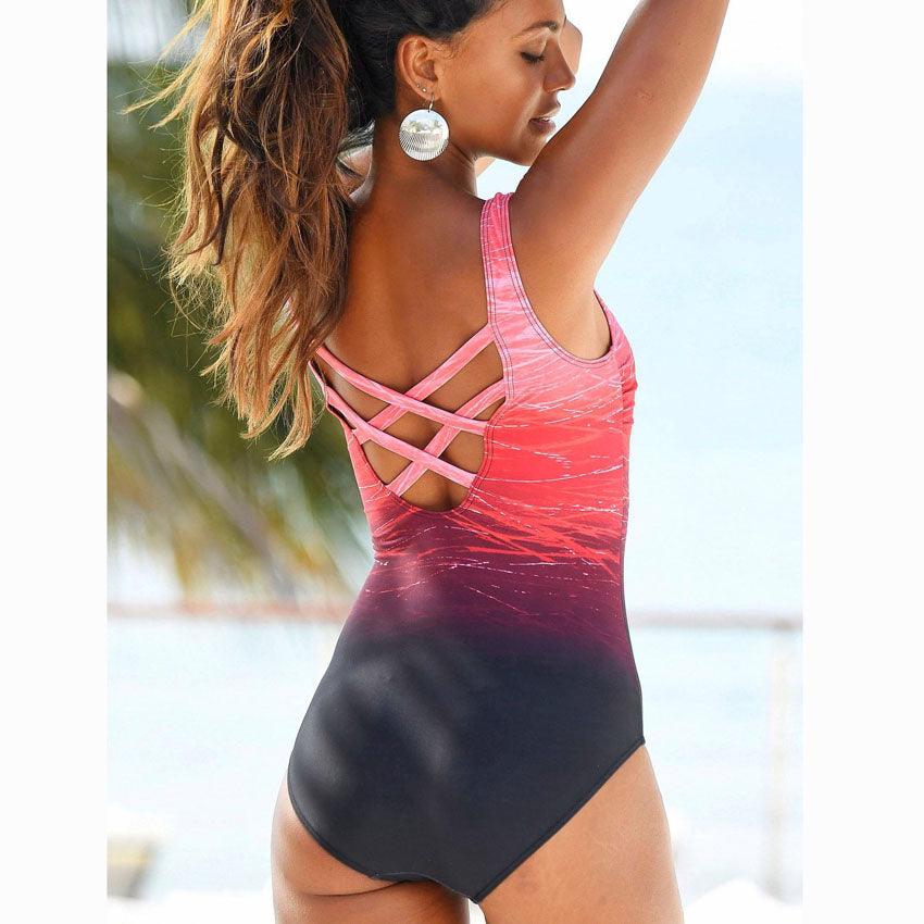 Women's Push-Up One-Piece Tummy Control Swimsuit