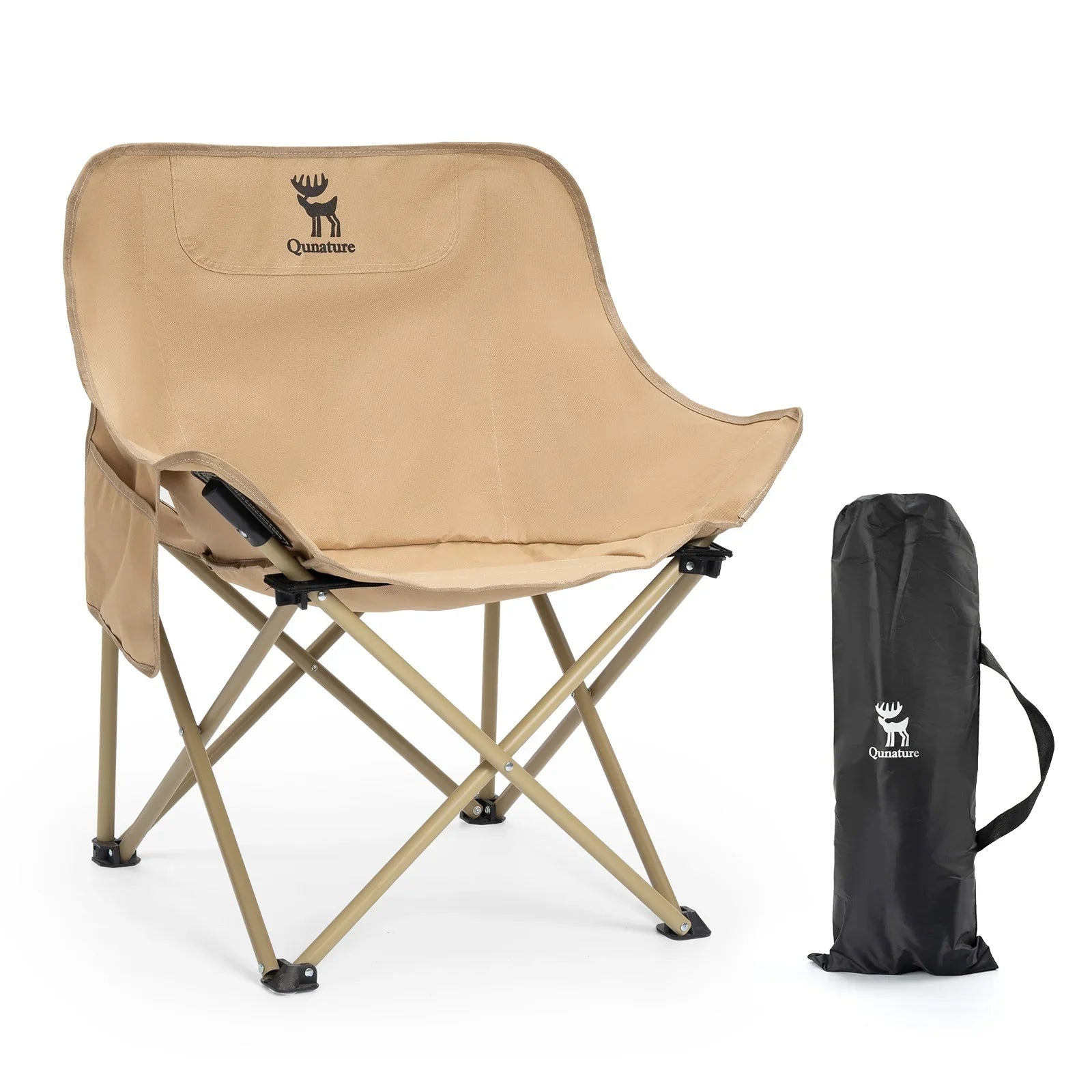 Folding Carbon Steel Camping Chair Adult Kids Sizes