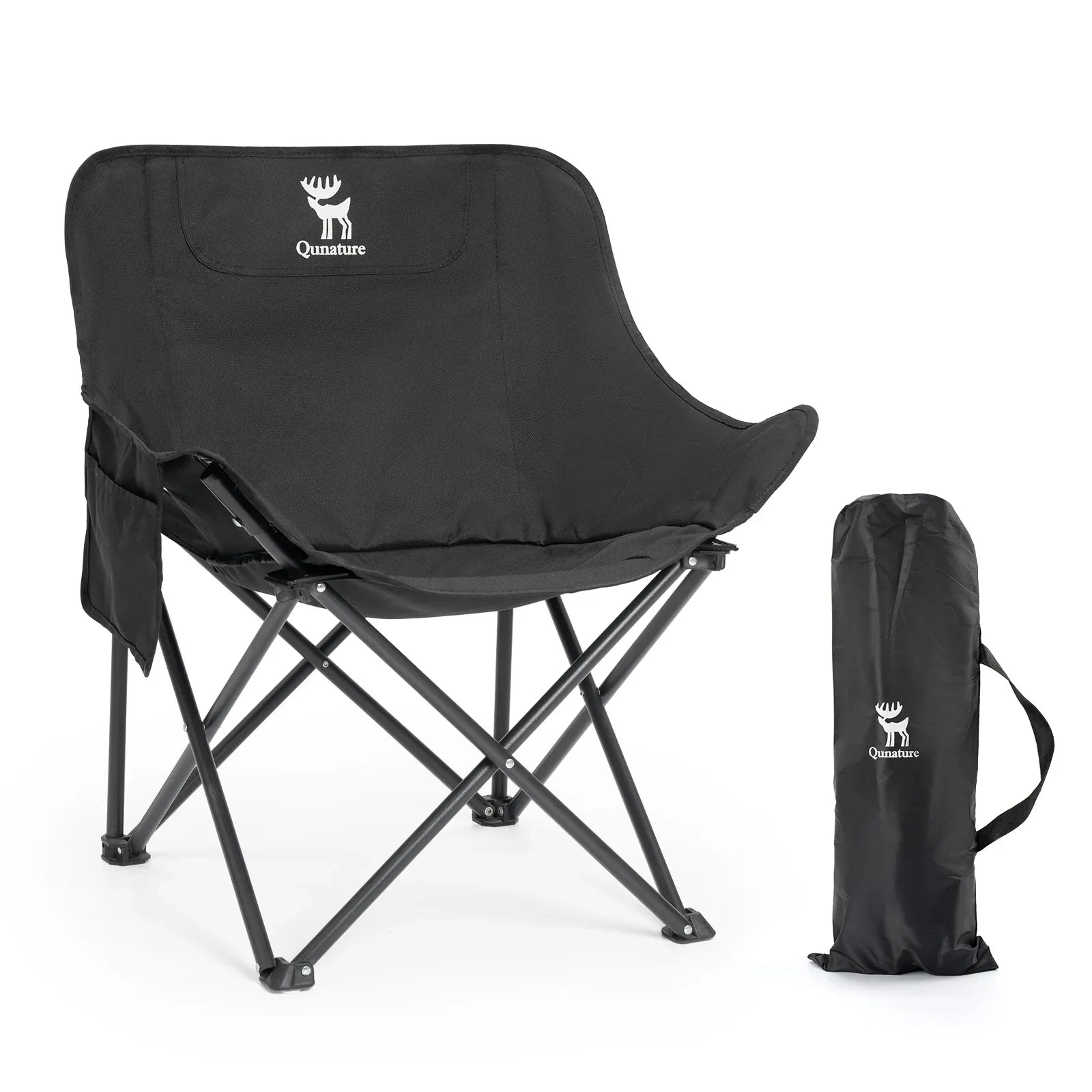 Folding Carbon Steel Camping Chair Adult Kids Sizes