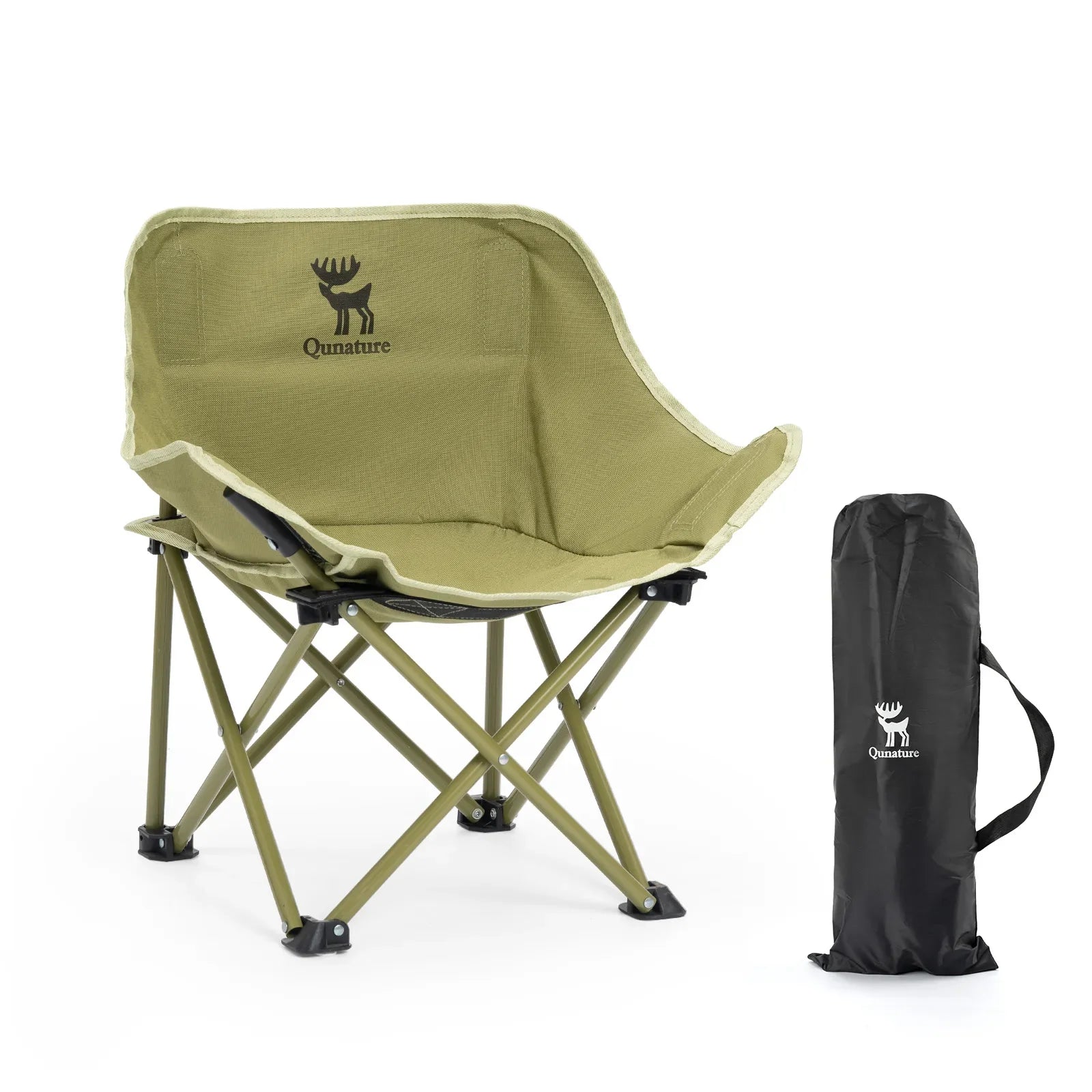 Folding Carbon Steel Camping Chair Adult Kids Sizes