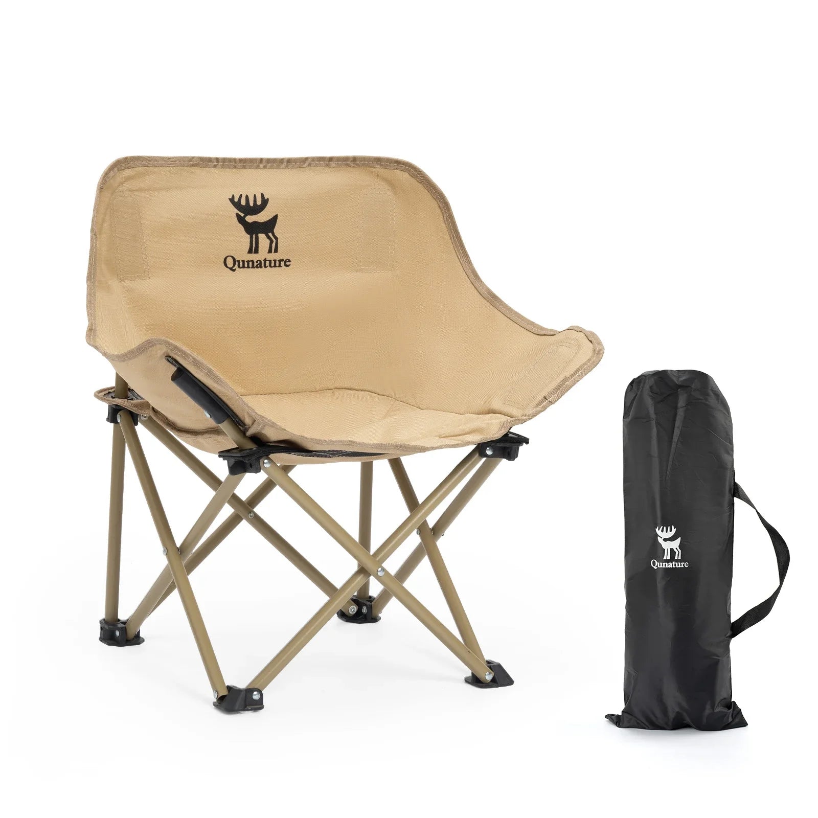 Folding Carbon Steel Camping Chair Adult Kids Sizes
