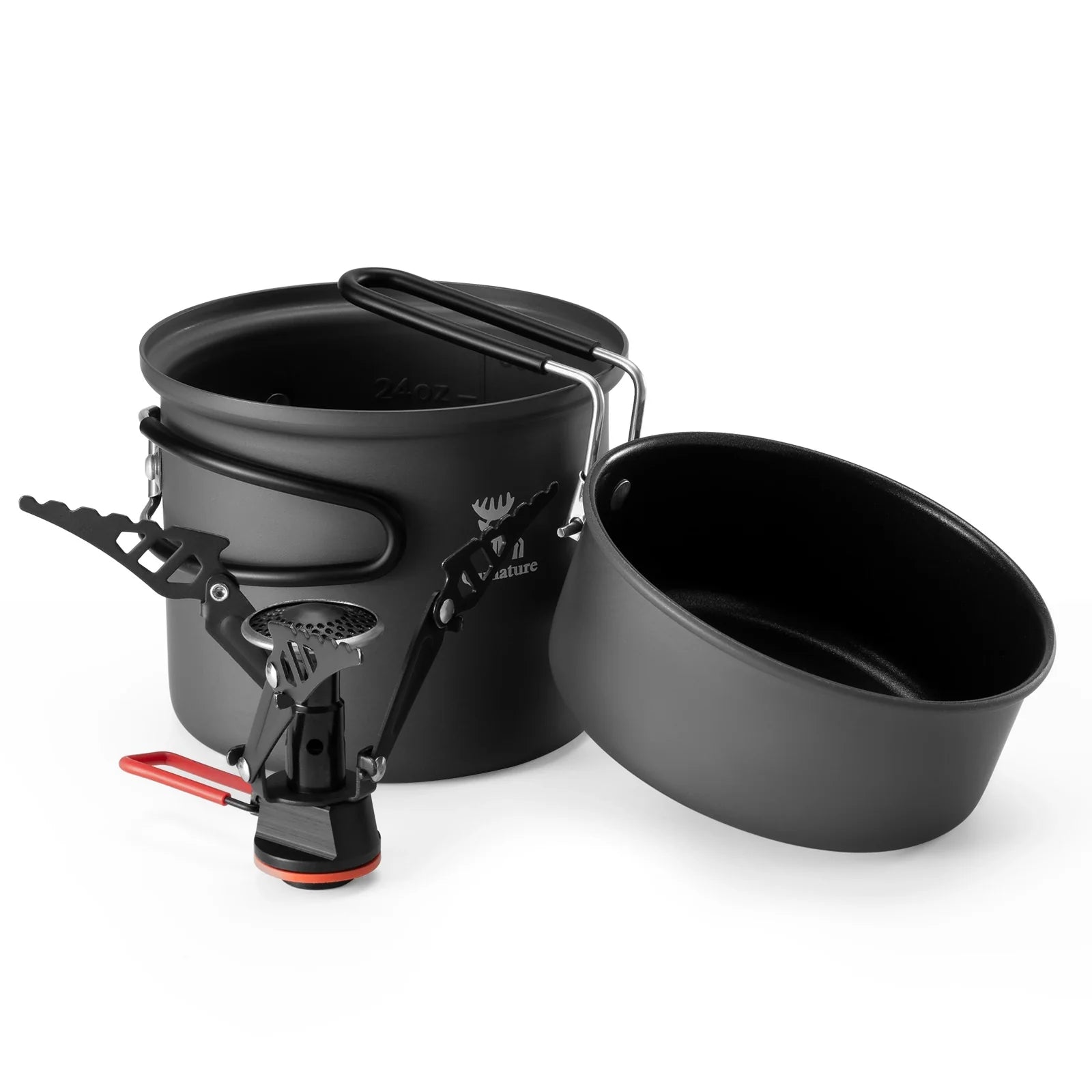 Ultra-Light Aluminum Camping Cookware Set Nestable Design