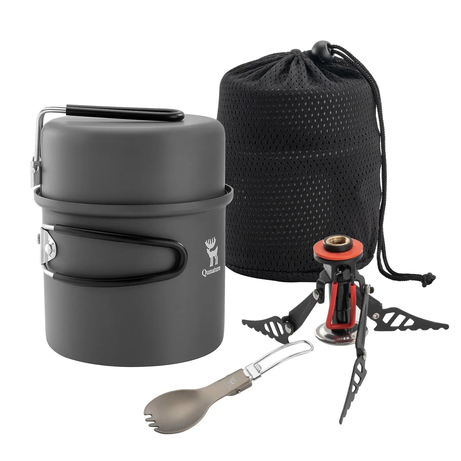 Ultra-Light Aluminum Camping Cookware Set Nestable Design