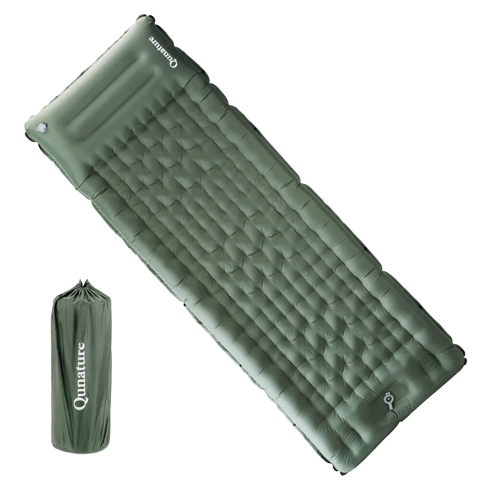 Ultra-Light Inflatable Sleeping Pad With Built-In Pillow