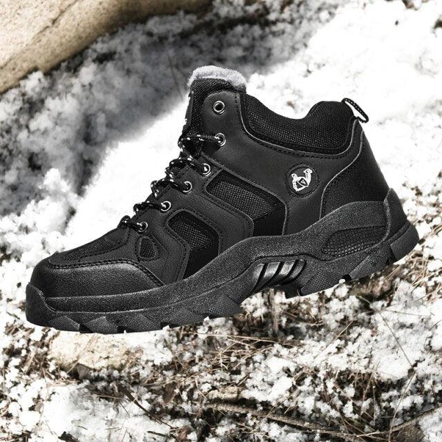 Men's Warm Fur Winter Hiking Boots
