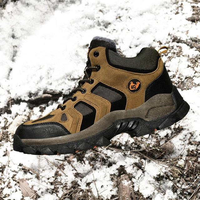 Men's Warm Fur Winter Hiking Boots