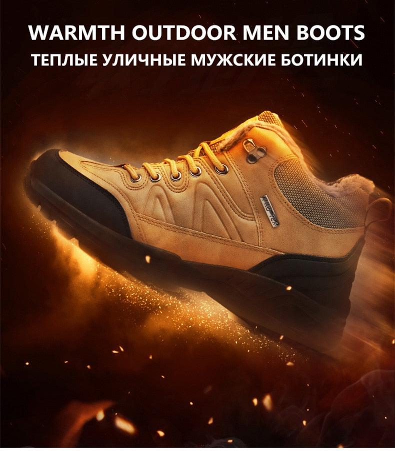 Men's Waterproof Fur-Lined Winter Hiking Boots